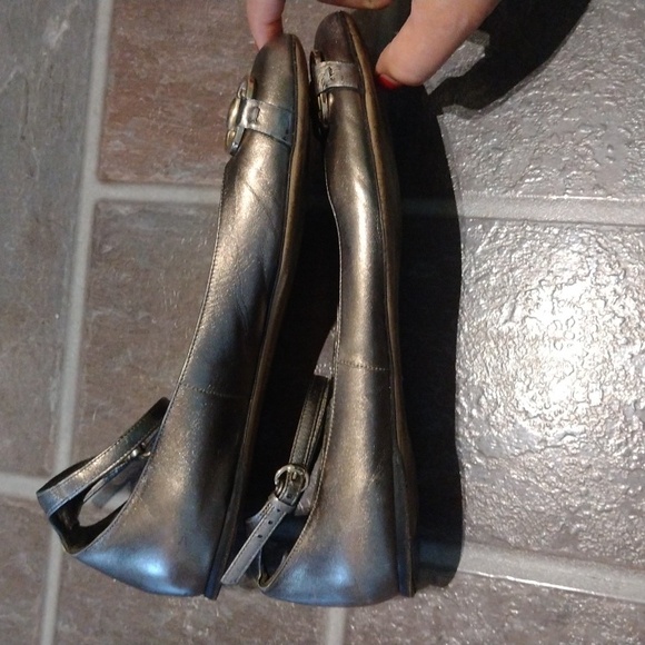 Gucci horses bit Gunmetal ankle strap ballet flats size 36.5C - Picture 4 of 12